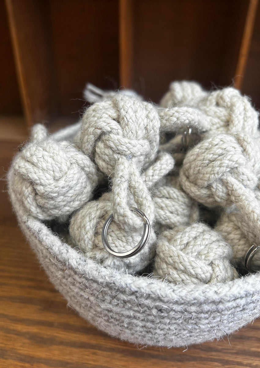 Sustainable Rope Dingley Key Ring made from 100 British Wool