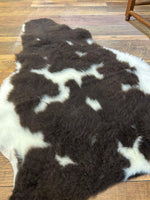 Glencroft Soft White Brown British Sheepskin Rug