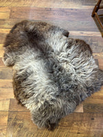 Glencroft Soft Grey Brown British Sheepskin Rug