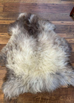 Glencroft Soft White Brown British Sheepskin Rug