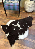 Glencroft Soft White Brown British Sheepskin Rug