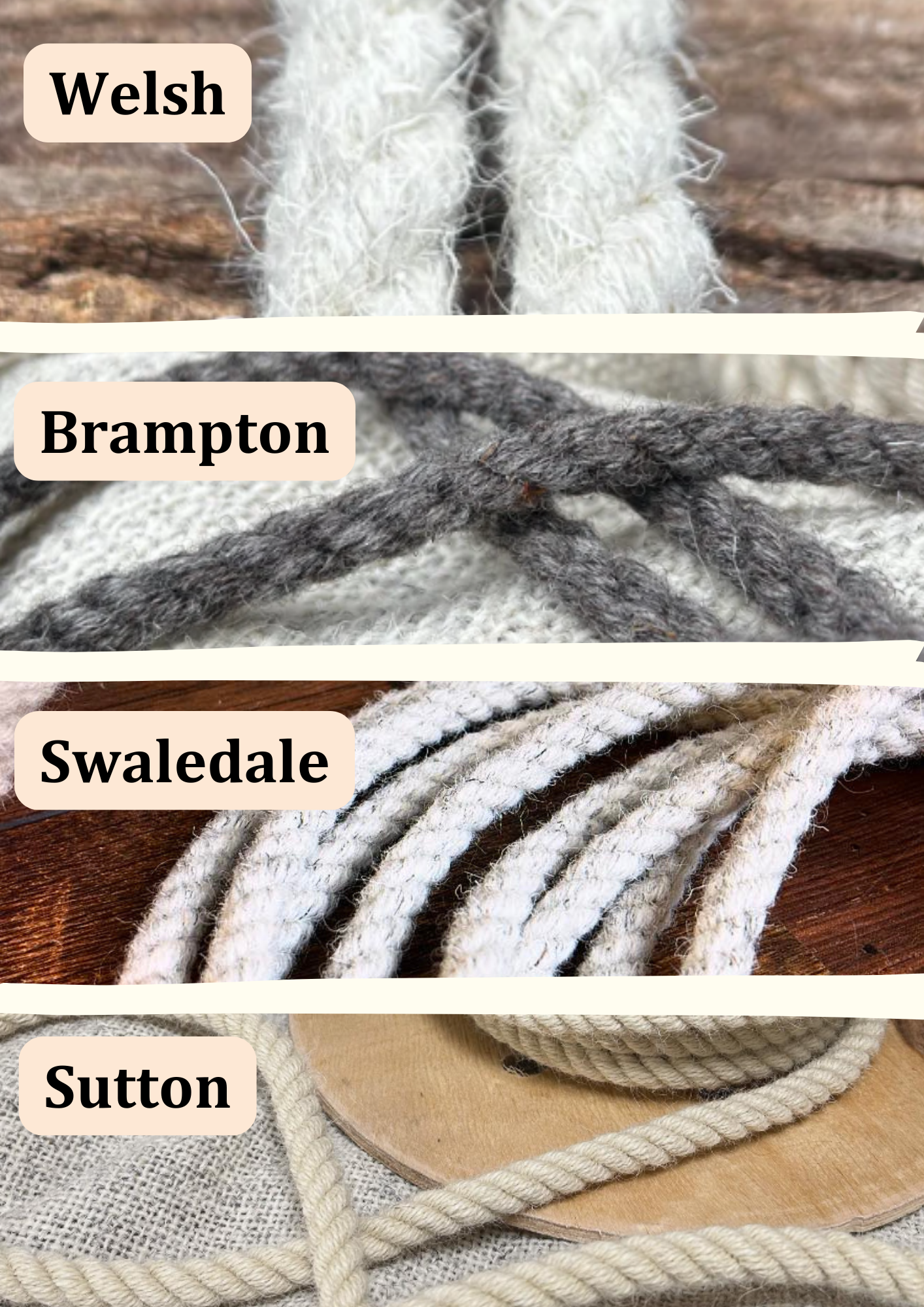 SALE 100% British Sheep Wool Dog Lead